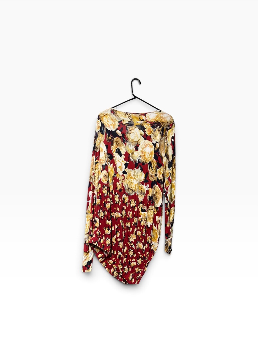 Vintage Jean Paul Gaultier Soleil Red & Yellow Rose Mesh Tunic blouse - Picture 2 of 4
